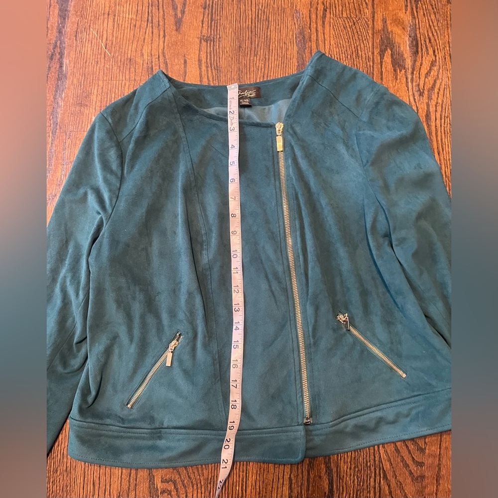 🌷✨Thalia Sodi Teal Leather Jacket - Picture 10 of 13